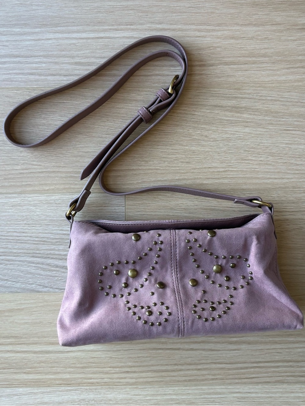 Studded Crossbody Bag (Dusty Lilac)